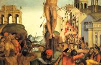 卢卡·西诺雷利（Luca Signorelli，意大利，1445-1523）作品-圣塞巴斯蒂安殉道