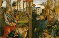 卢卡·西诺雷利（Luca Signorelli，意大利，1445-1523）作品-圣墓被钉十字架