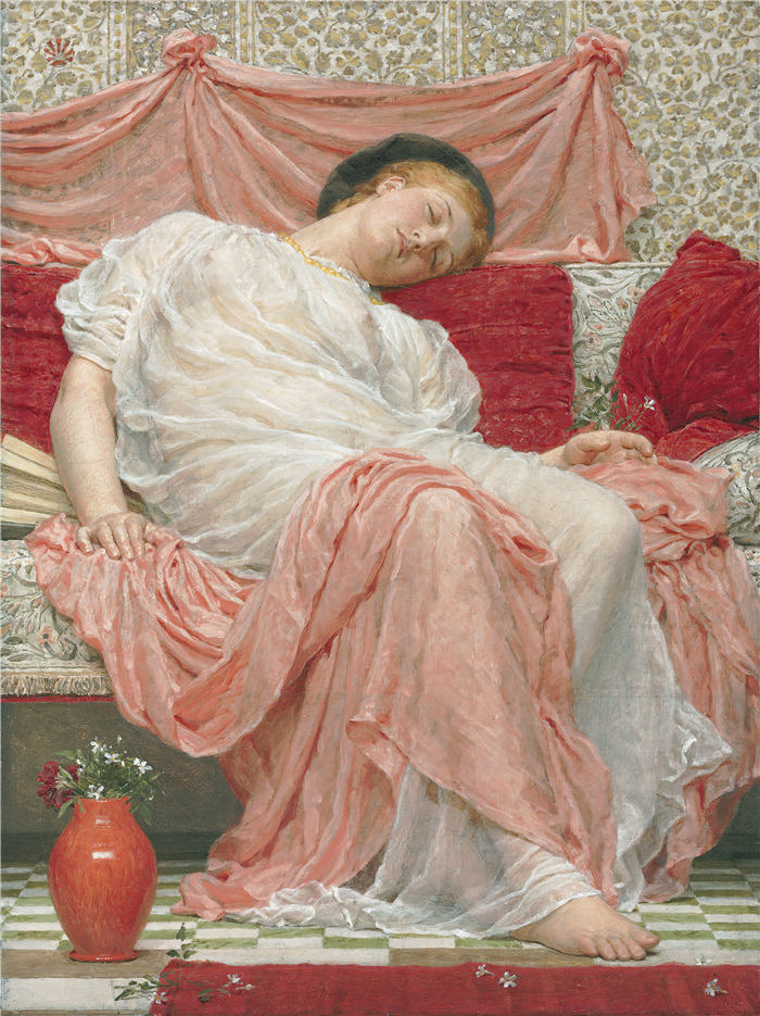 阿尔伯特·约瑟夫·摩尔（Albert Joseph Moore，英国，1841-1893）作品-茉莉花