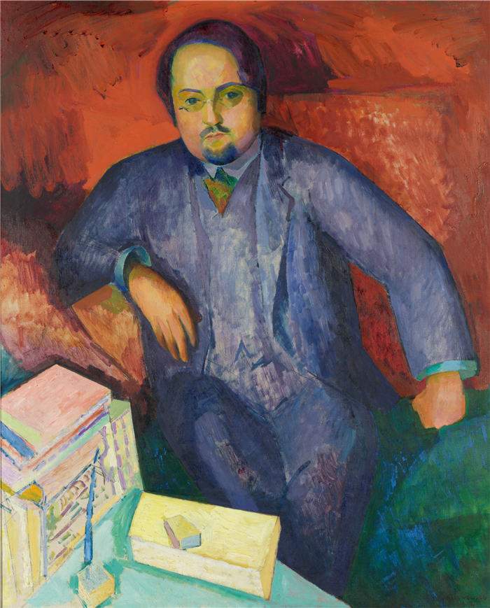 艾萨克·格鲁内瓦尔德（Isaac Grünewald ，瑞典，1889–1946）作品-Ludvig Nordström 的肖像（1912 年）