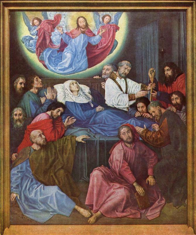 雨果范德格斯（Hugo van der Goes，佛兰芒，1440-1482）作品-处女之死