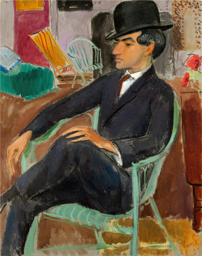 艾萨克·格鲁内瓦尔德（Isaac Grünewald）作品-朱尔斯·帕辛，艺术家 (1921)