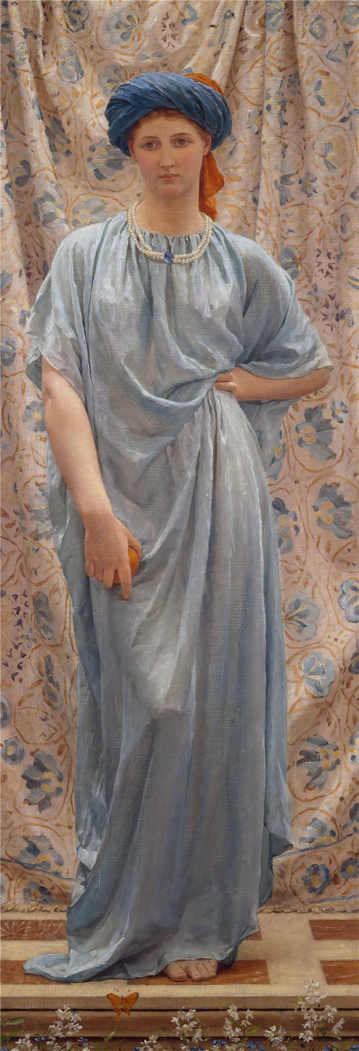 阿尔伯特·约瑟夫·摩尔（Albert Joseph Moore）作品-蓝宝石 (1877)