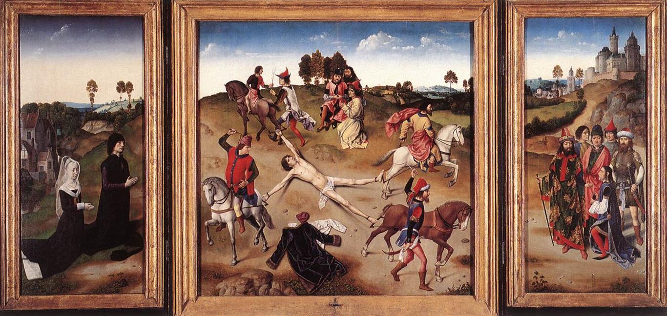 雨果范德格斯（Hugo van der Goes，佛兰芒，1440-1482）作品-圣伊波利特三联画