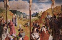 雨果范德格斯（Hugo van der Goes，佛兰芒，1440-1482）作品-Cal髅地三联画（中央面板）