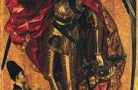 巴托洛梅·贝尔梅霍（Bartolomé Bermejo，西班牙，1440-1501）作品-圣迈克尔战胜魔鬼