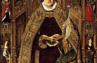 巴托洛梅·贝尔梅霍（Bartolomé Bermejo，西班牙，1440-1501）作品-圣多米尼克在荣耀中登基