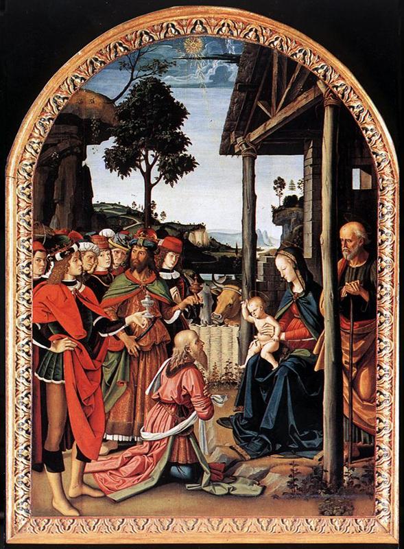 彼得罗·佩鲁吉诺（Pietro Perugino，意大利）-摩西的埃及之旅和他儿子以利以谢的割礼（详细）