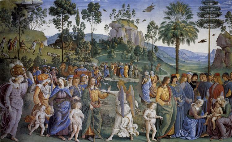 彼得罗·佩鲁吉诺（Pietro Perugino，意大利）-摩西的旅程和她第二个孩子的割礼
