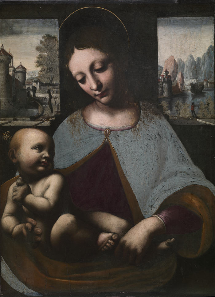 达·芬奇（Leonardo da Vinci，意大利）作品-圣母子（约 1500 年）