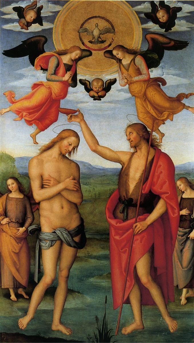 彼得罗·佩鲁吉诺(Pietro Perugino,意大利)-基督的洗礼 3
