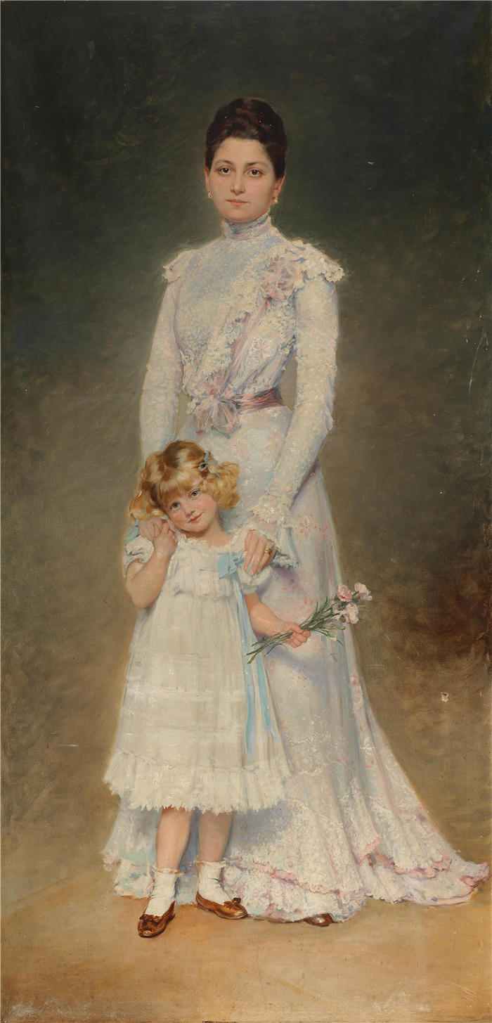 阿道夫·皮尔希（Adolf Pirsch，奥地利，1858 - 1929 年）作品-Anna Maria Elisabeth Aloyse 伯爵夫人 Chorinsky Freiin von Leds