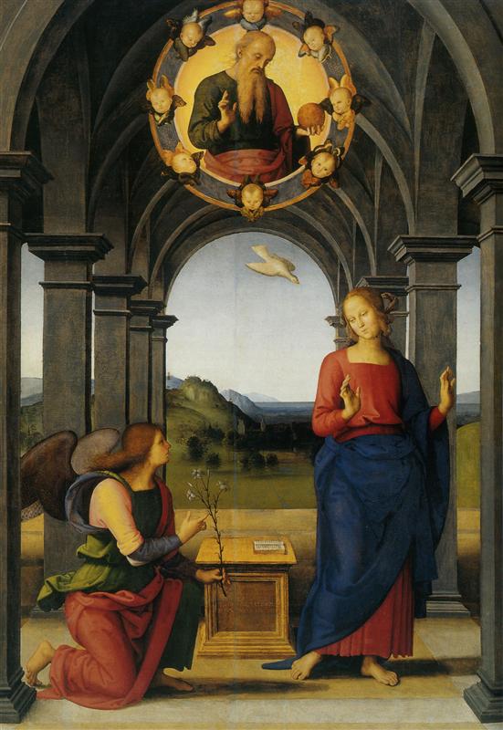 彼得罗·佩鲁吉诺(Pietro Perugino,意大利)-玛丽的报喜