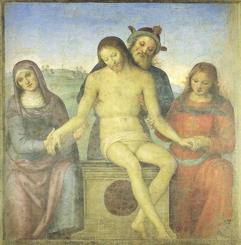 彼得罗·佩鲁吉诺(Pietro Perugino,意大利)-基督在圣母怜子图