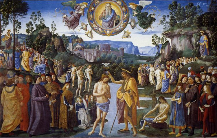 彼得罗·佩鲁吉诺(Pietro Perugino,意大利)-基督的洗礼