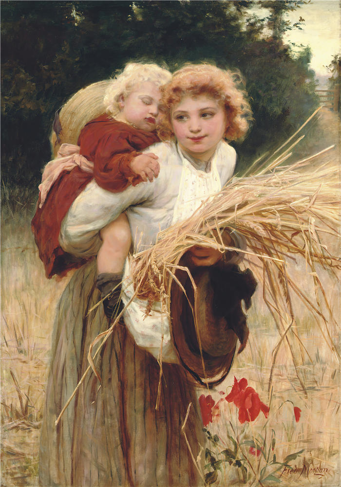弗雷德里克·摩根(Frederick Morgan,英,1847 – 1927)作品-她不断的照顾