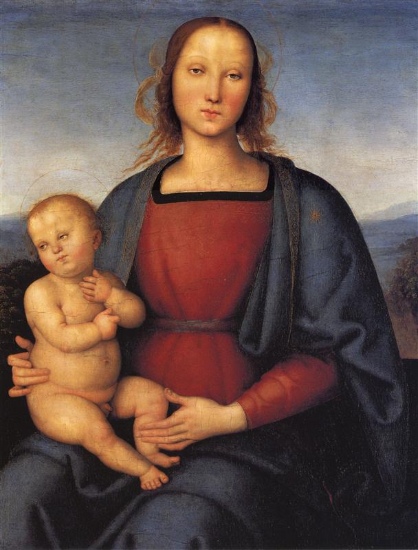 彼得罗·佩鲁吉诺(Pietro Perugino,意大利)-麦当娜与孩子 2