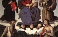 彼得罗·佩鲁吉诺（Pietro Perugino，意大利）-麦当娜和四个圣徒（特齐祭坛画）
