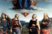 彼得罗·佩鲁吉诺（Pietro Perugino，意大利）-麦当娜与孩子和圣徒的荣耀