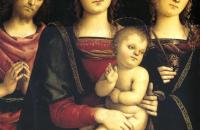 彼得罗·佩鲁吉诺（Pietro Perugino，意大利）-施洗者圣约翰和凯瑟琳之间的圣母子