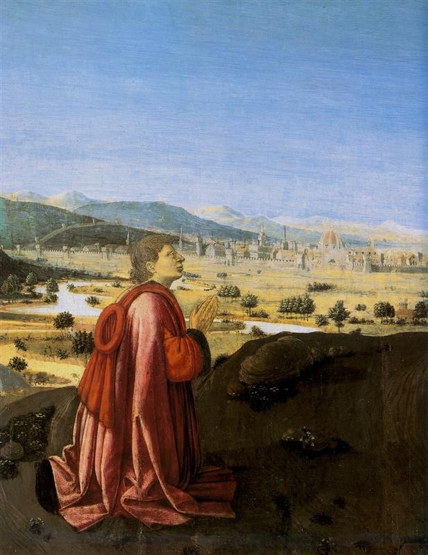 弗朗切斯科·博蒂奇尼(Francesco Botticini,1448-1498,意大利)作品-圣母升天,细节