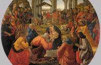 多梅尼哥·基尔兰达约（Domenico Ghirlandaio，1448-1494，意大利）作品-贤士的崇拜