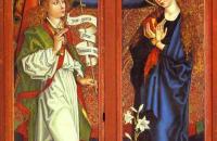 马丁·施恩告尔（Martin Schongauer，1445-1491，德国）作品-报喜