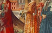 多梅尼哥·基尔兰达约（Domenico Ghirlandaio，1448-1494，意大利）作品-Giovanna Tornabuoni 和她的伴奏