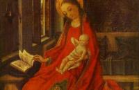 马丁·施恩告尔（Martin Schongauer，1445-1491，德国）作品-处女与婴儿