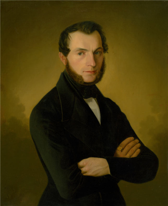 约瑟夫·博热克·克莱门斯 (Jozef Božetech Klemens，斯洛伐克, 1817 – 1883) 作品-Poděbrady 公民 A. Jupp 的肖像（1845 年）