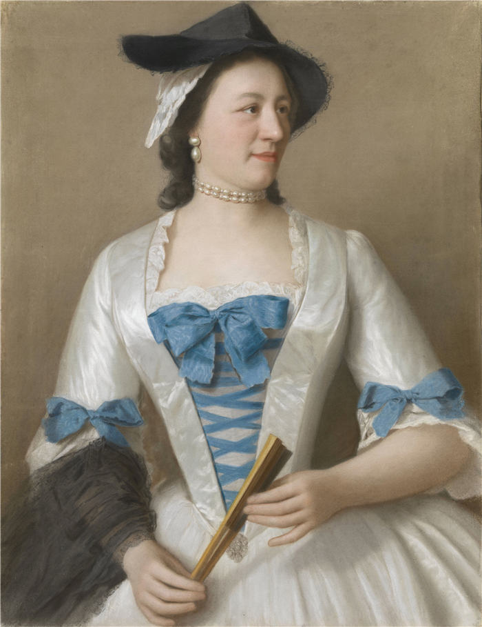 让-艾蒂安·利奥塔尔（Jean-Etienne Liotard）作品-Jeanne-Elisabeth Sellon 的肖像，Tyrell 夫人（约 1746 年）