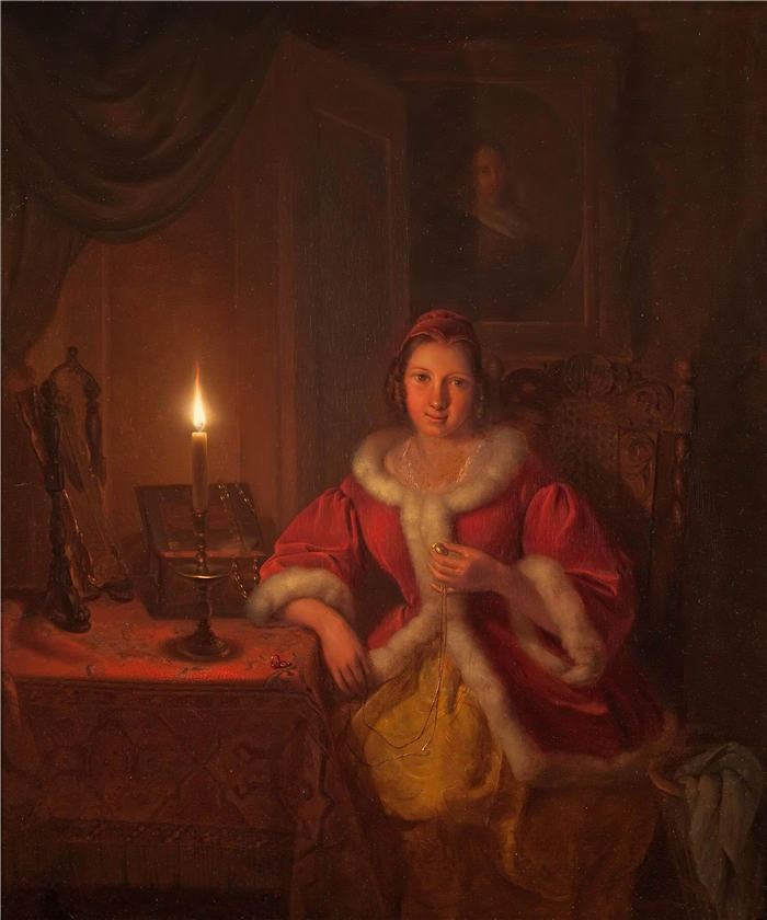 彼得·基尔斯(Petrus Kiers ,荷兰人, 1807 – 1875)作品-在闺房 (1841)