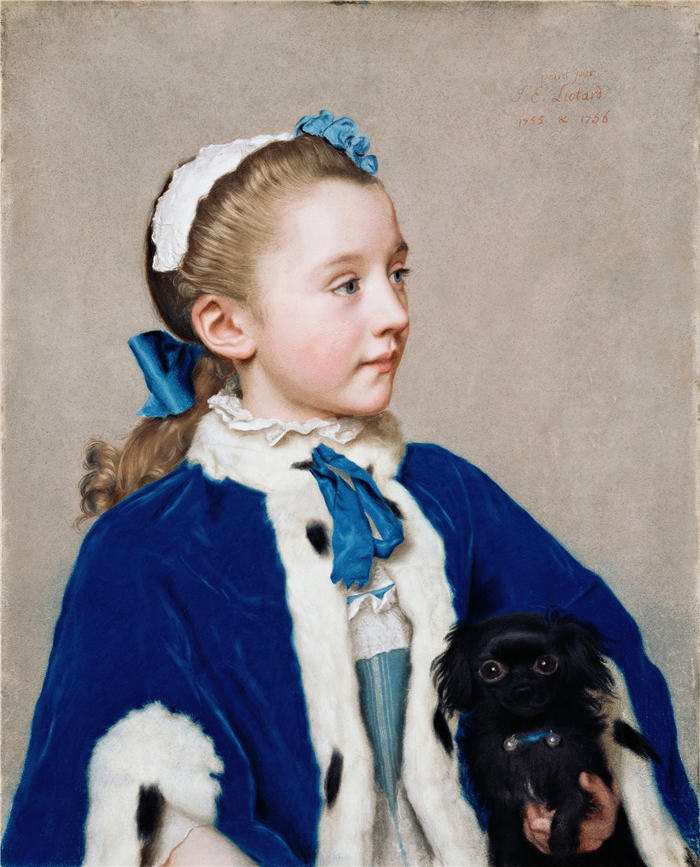 让-艾蒂安·利奥塔尔（Jean-Etienne Liotard ，瑞士，1702-1789 年）作品-玛丽亚·弗雷德里克·范·里德-阿斯隆七岁 (1755)