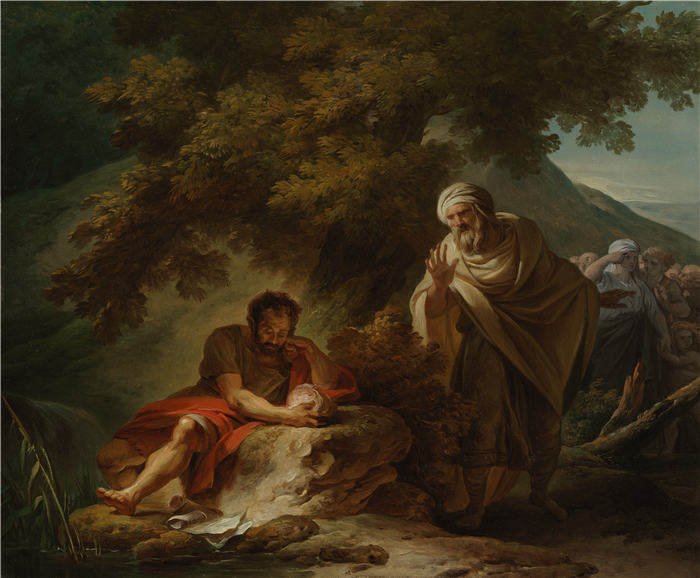 弗朗索瓦-安德烈·文森特（François-André Vincent，法国，1746-1816 年）作品-Abderitans 中的德谟克利特（约 1784 年）