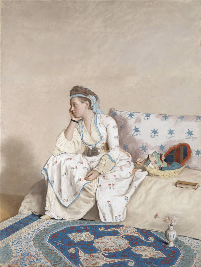 让-艾蒂安·利奥塔尔（Jean-Etienne Liotard ，瑞士，1702-1789 年）作品-画家的妻子玛丽·法格 (1756 - 1758)