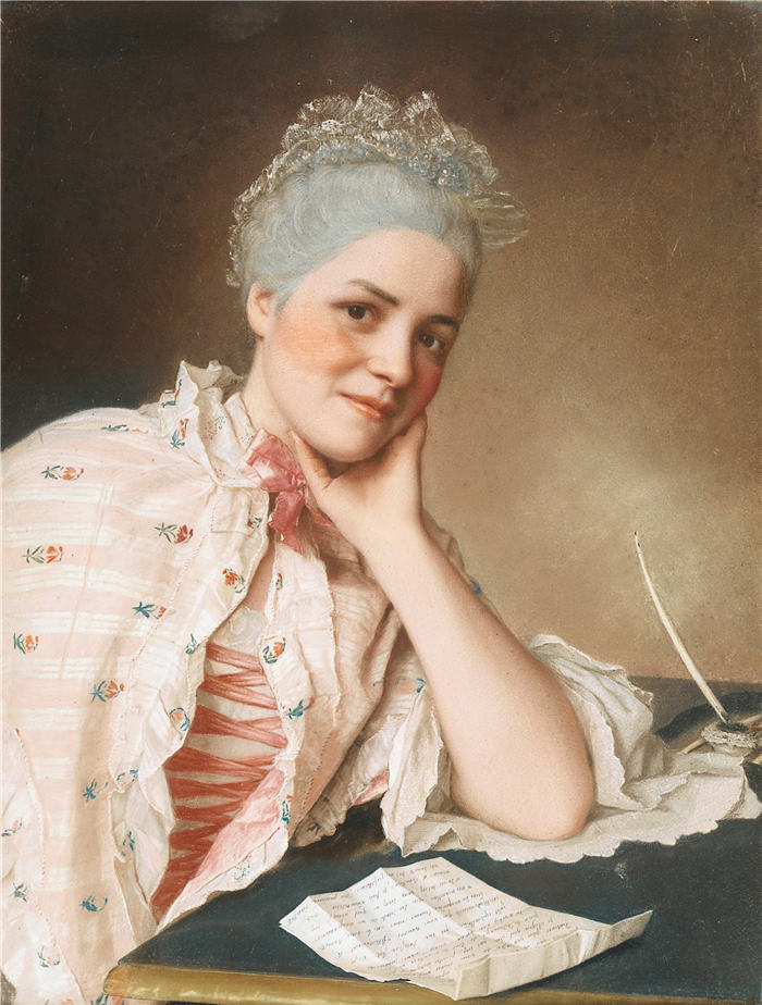 让-艾蒂安·利奥塔尔（Jean-Etienne Liotard ，瑞士，1702-1789 年）作品-Jacquet 夫人的肖像