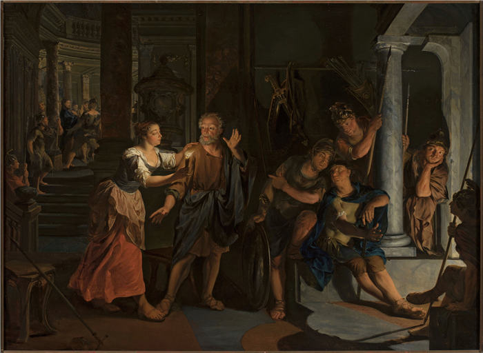 尼古拉斯·维尔科列（Nikolaas Verkolje，荷兰画家）作品-否认圣彼得