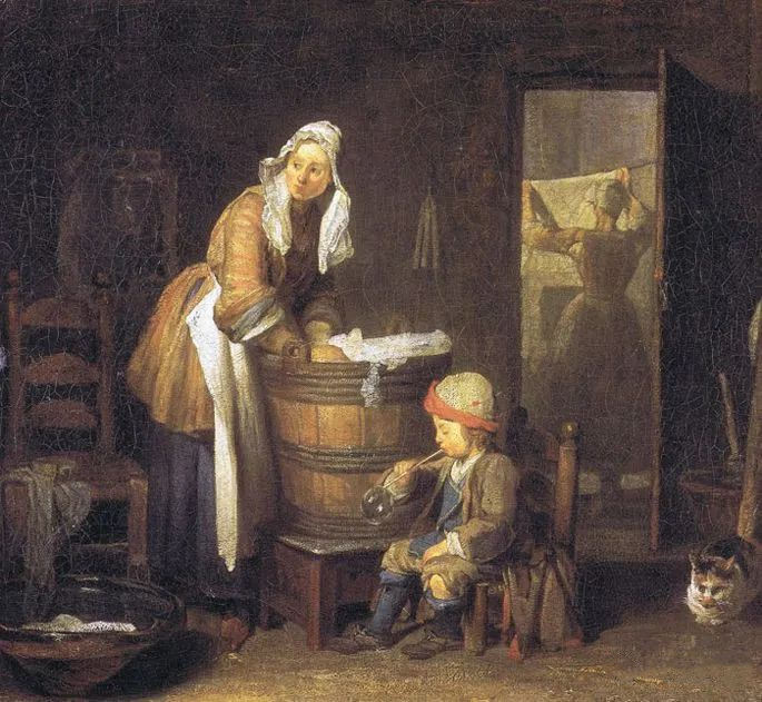 前1000幅世界名画-《洗衣妇》<a href=https://www.kuhw.com/e/tags/?tagid=6273 target=_blank class=infotextkey>夏尔丹</a> 法国