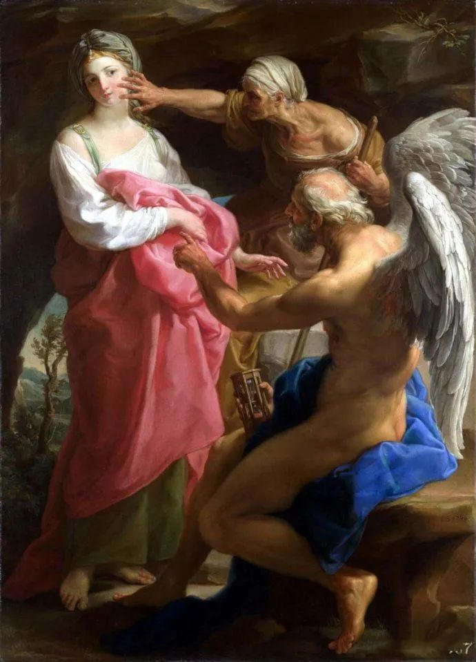 前1000幅世界名画-《时间之神下令摧毁美丽》庞培奥·巴托尼 油画