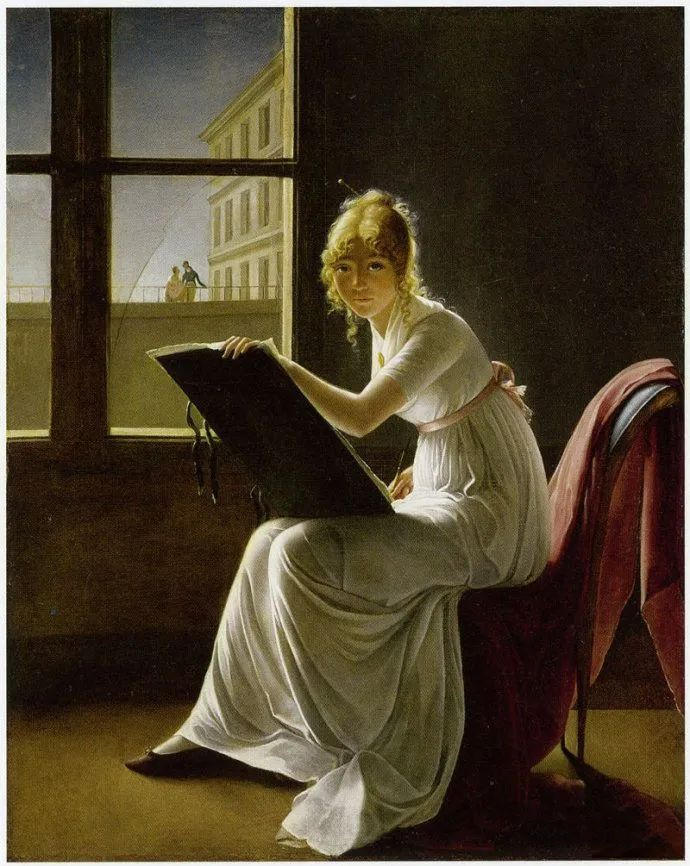 《年轻女子作画》薇乐思 法国 