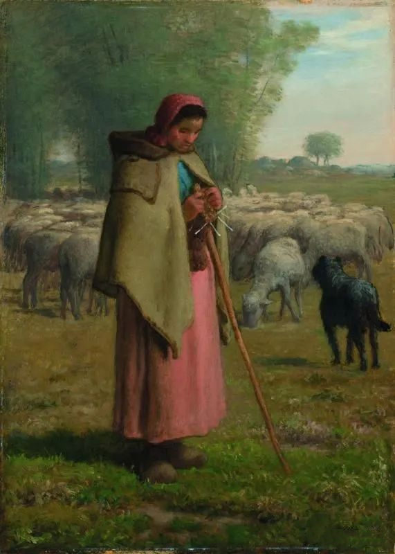 前1000幅世界名画-《巴比松草原的牧羊女》<a href=https://www.kuhw.com/e/tags/?tagname=%E8%AE%A9-%E5%BC%97%E6%9C%97%E7%B4%A2%E7%93%A6%C2%B7%E7%B1%B3%E5%8B%92 target=_blank class=infotextkey>米勒</a>