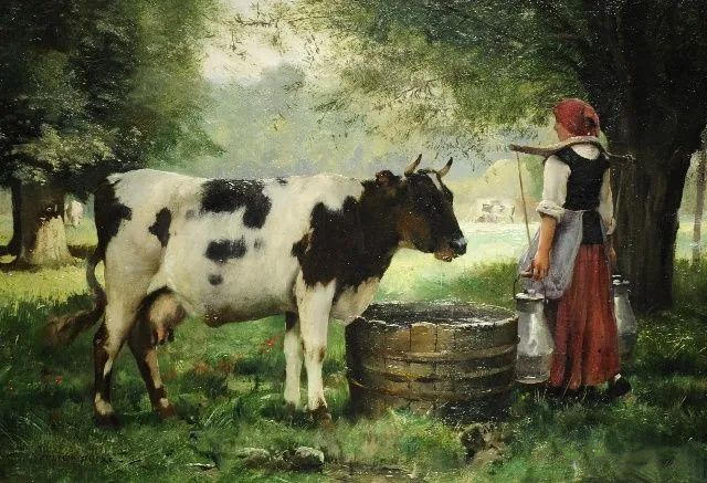 《挤奶妇》朱利安·杜普荷(1851―1910年) 法国