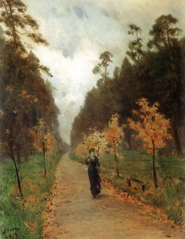 前1000幅世界名画-《索科尔尼克的秋日》，列维坦