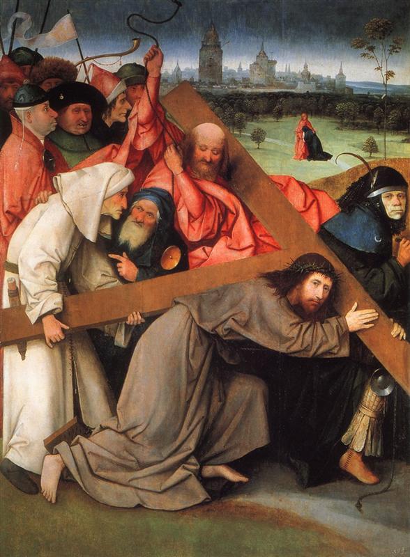 耶罗尼米斯·博斯（Hieronymus Bosch）作品-基督背着十字架