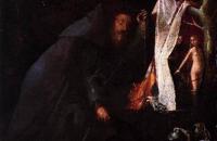 耶罗尼米斯·博斯（Hieronymus Bosch）作品-隐士圣徒三联画（左面板）