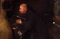 耶罗尼米斯·博斯（Hieronymus Bosch）作品-隐士圣徒三联画（右面板）