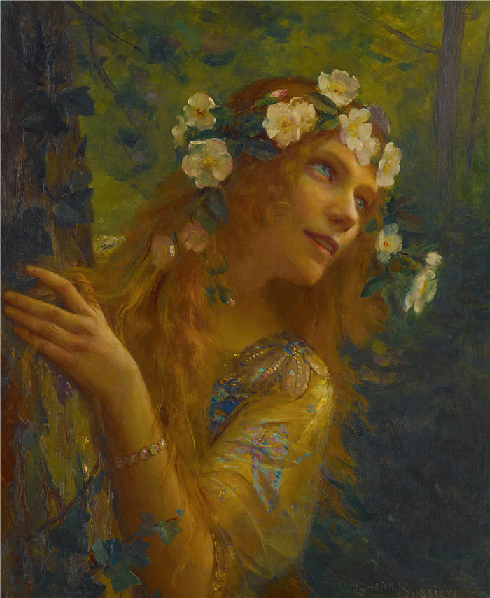 加斯顿·布西埃（Gaston Bussière ，法国，1862-1929 年）作品-莱拉