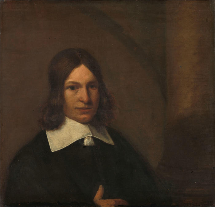 彼得·德·霍赫（Pieter de Hooch，荷兰画家）作品-自画像 (1648 - 1649)
