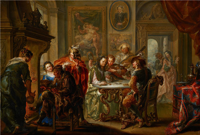 约翰·格奥尔格·普拉策（Johann Georg Platzer，奥地利）作品-四季之乐；冬天（约 1730 年）