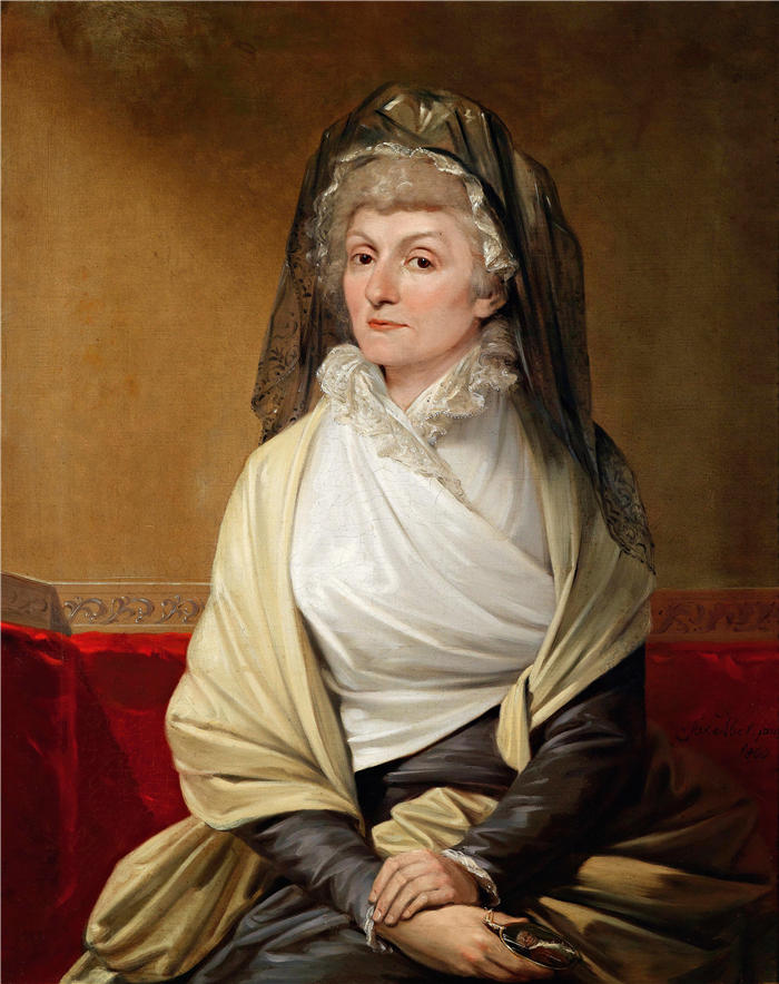 约瑟夫·亚伯（Josef Abel ，奥地利，1764-1818 年）作品-一位女士的肖像（1800）